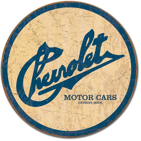 Chevrolet Motor Cars Round Sign